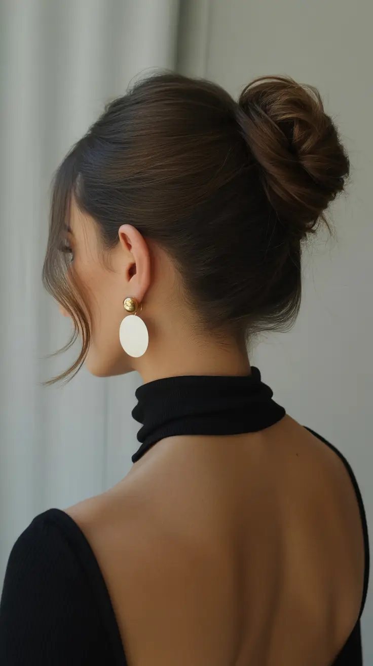 Christmas Party Hairstyles 2025 Elegant Low Bun with a Twist