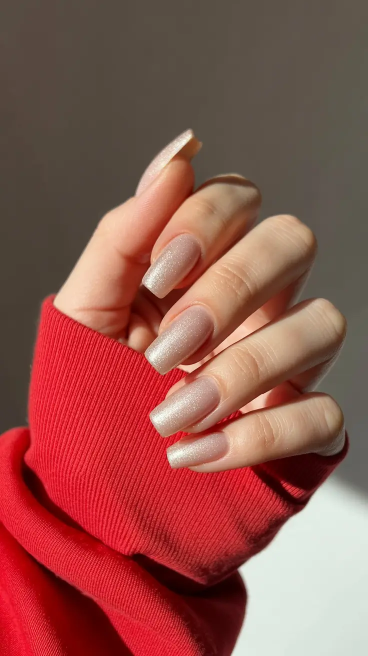 coffin winter nails designs Soft Frosted Elegance