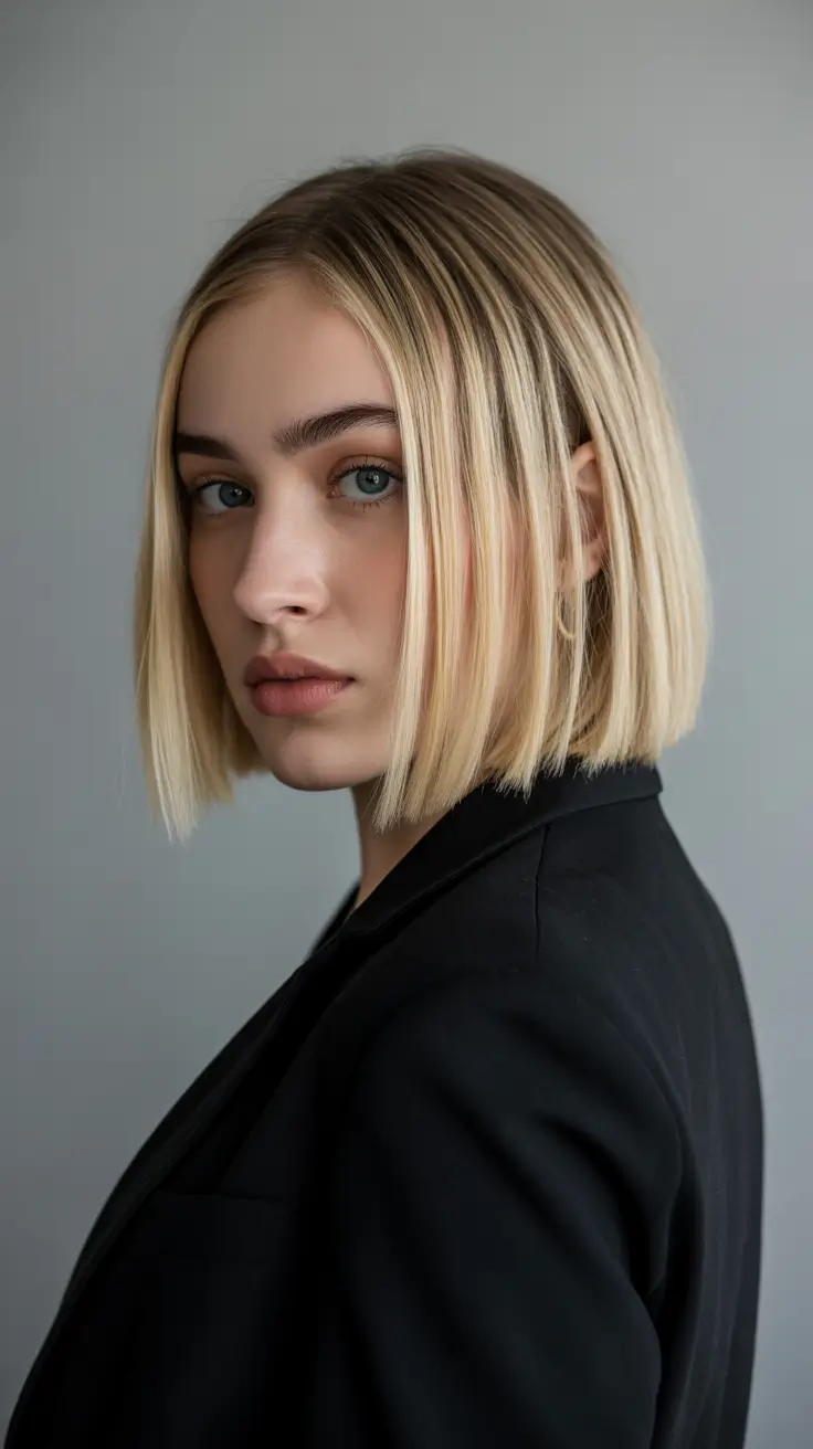 Polished Straight Blonde Bob + Cute Haircuts for Winter 2025-2026