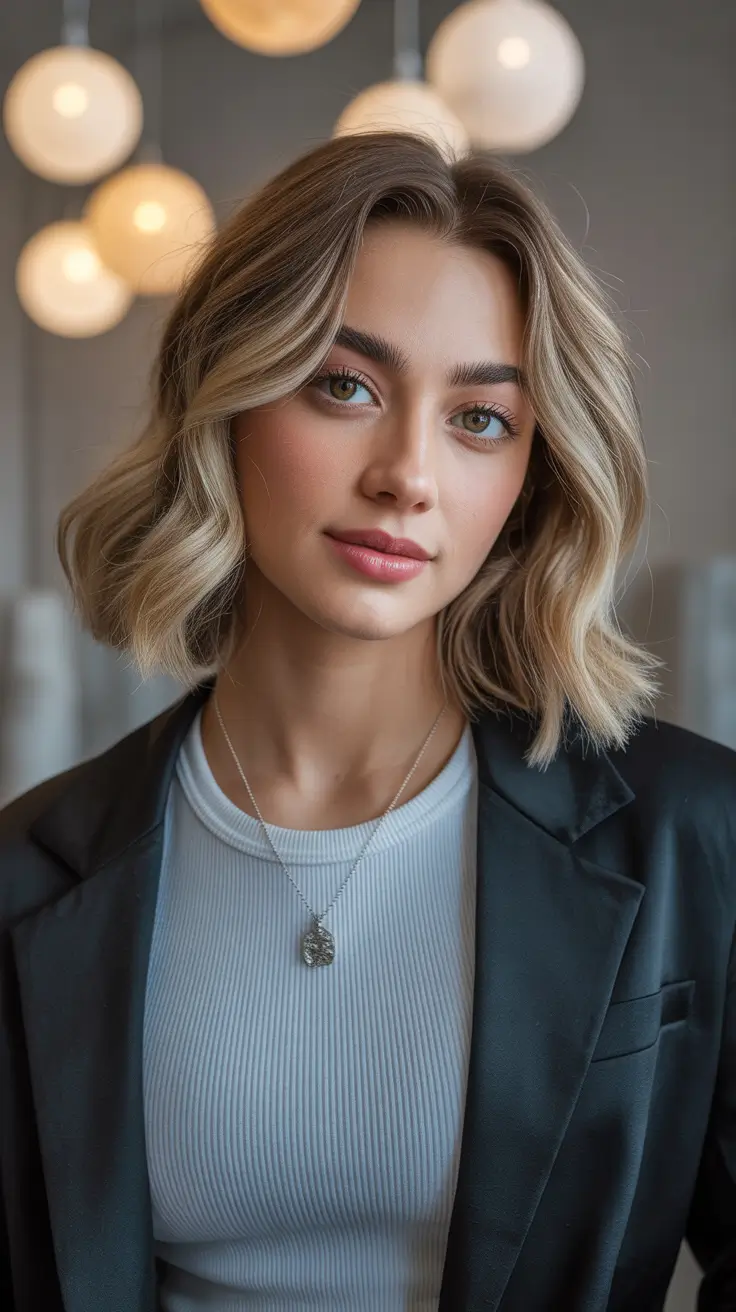 Modern Ash Bronde Waves + Cute Haircuts for Winter 2025-2026