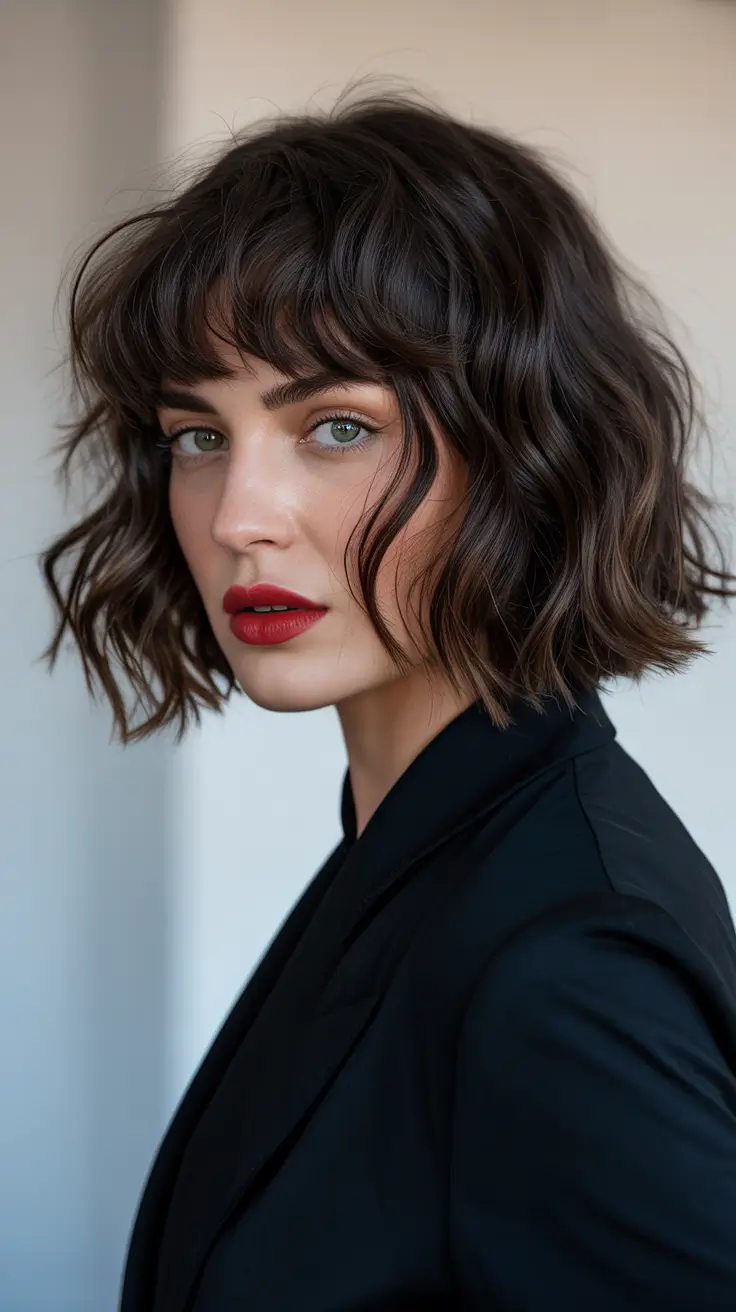 Chocolate Wavy Bob + Cute Haircuts for Winter 2025-2026