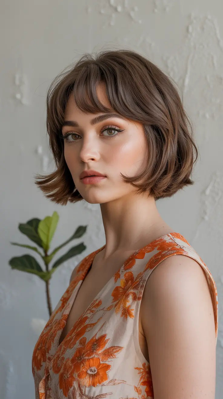 Airy Chestnut Bob + Cute Haircuts for Winter 2025-2026