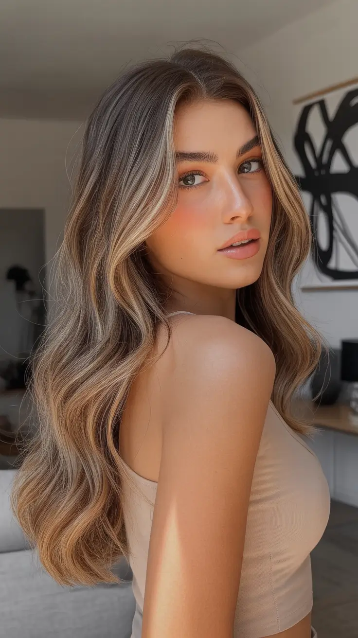 cute winter hairstyles for black women Soft Face-Framing Balayage Waves