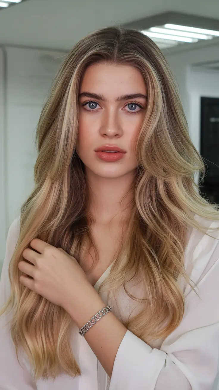 cute winter hairstyles easy Golden Layered Waves