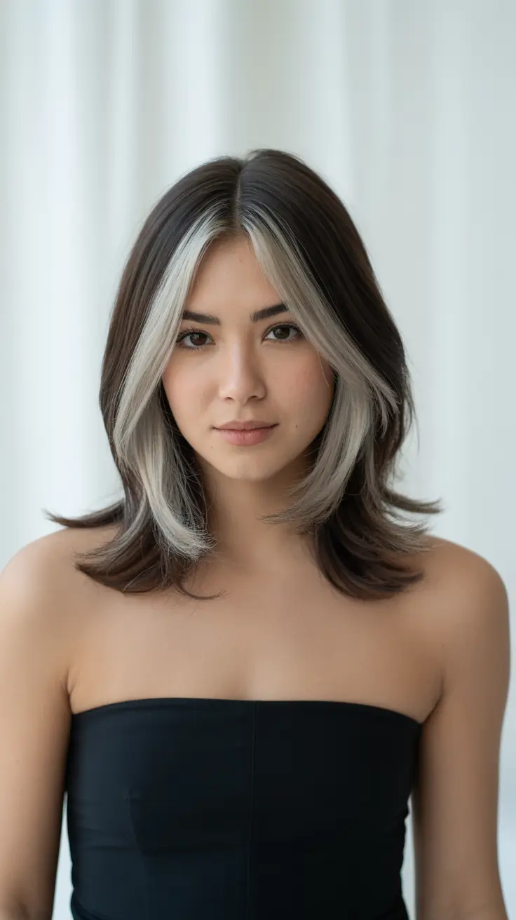 cute winter hairstyles for medium hair Two-Tone Balayage Layers