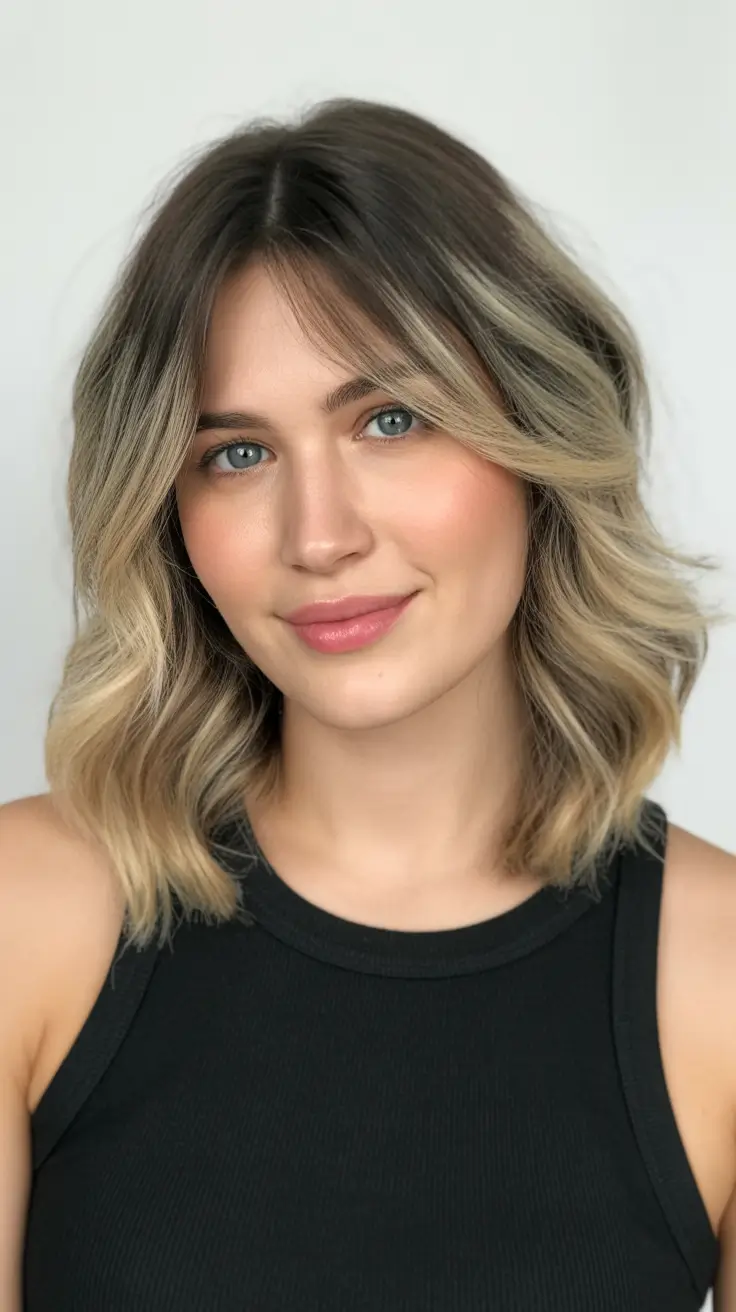 cute winter hairstyles for short hair Soft Blonde Bob with Gentle Waves