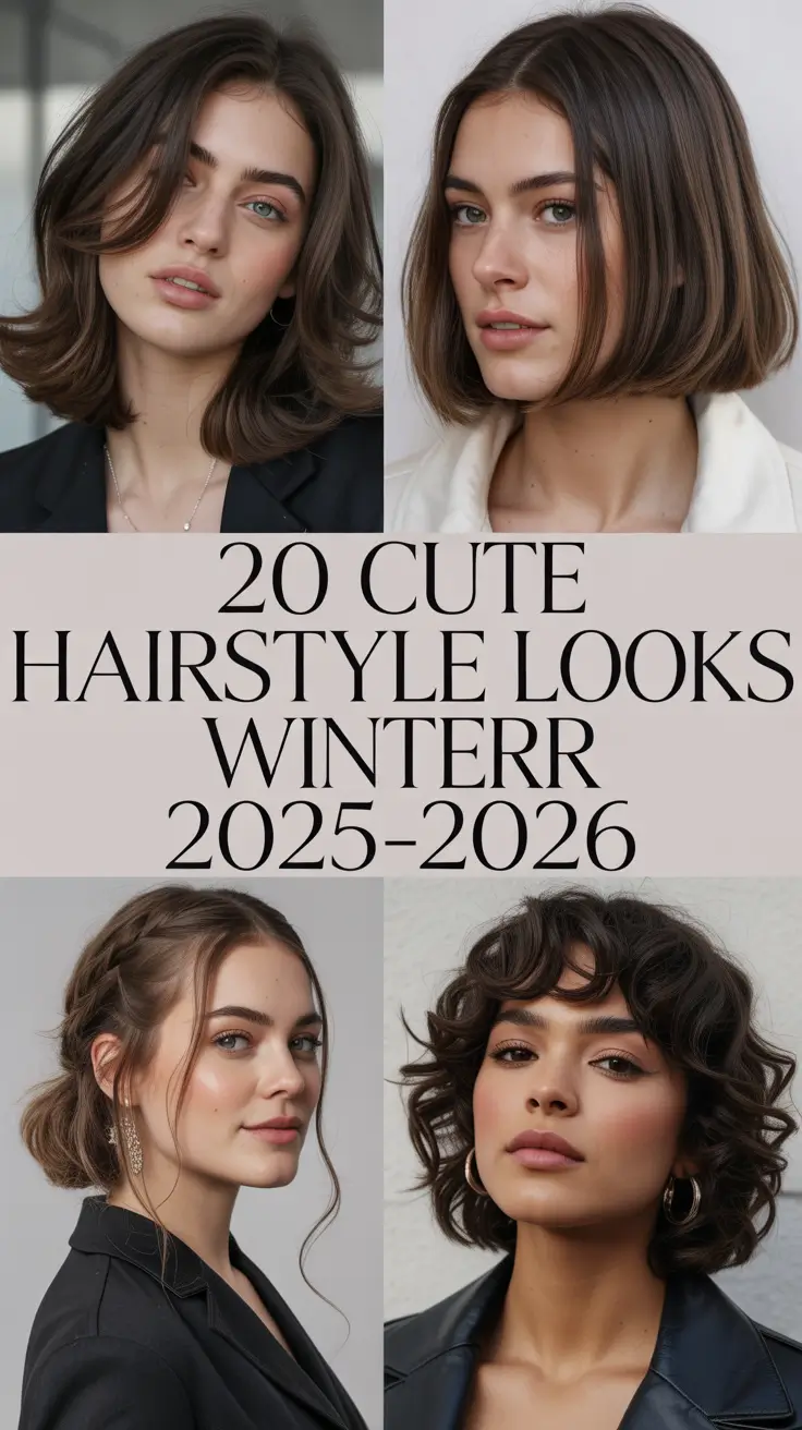 Cute Hairstyle Looks Winter 2025–2026: Easy, Chic, and Cozy Hair Ideas for All Lengths