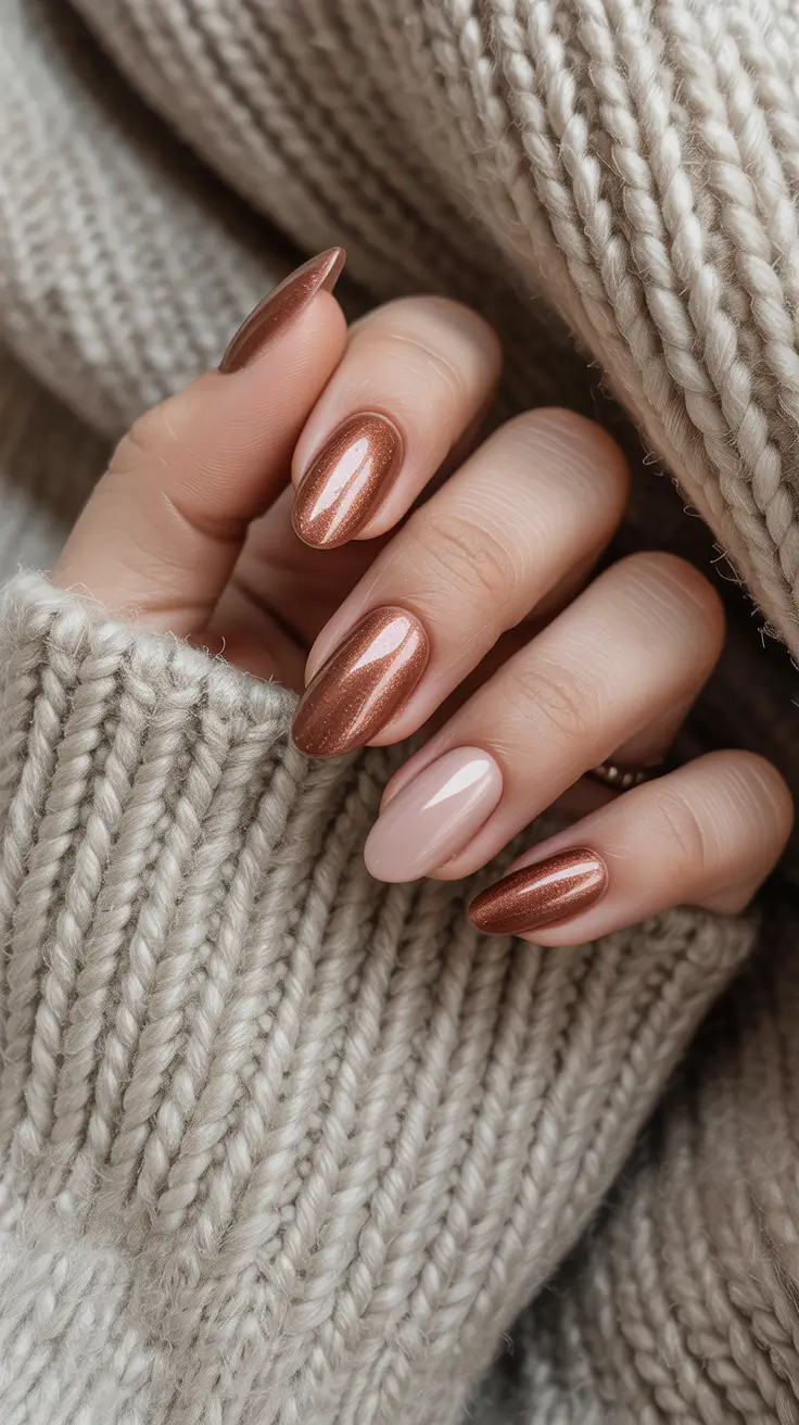 neutral-winter-nails-gel-almond-copper-cream-duo