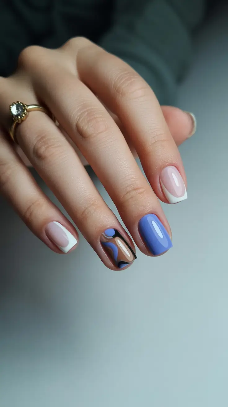 neutral-winter-nails-with-design-modern-french-with-a-pop-of-blue