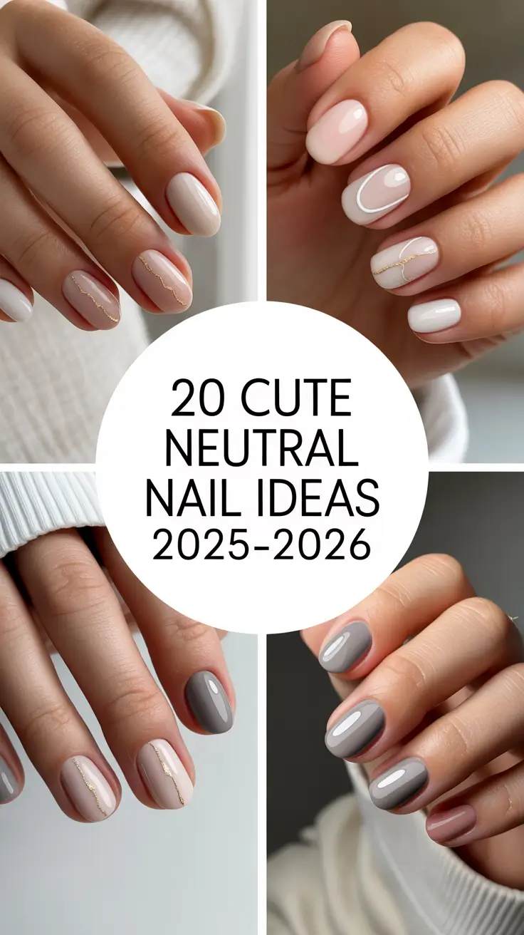 Cute Neutral Nail Ideas 2025–2026: Soft Gel, Dip & Acrylic Designs for a Cozy Winter Glow