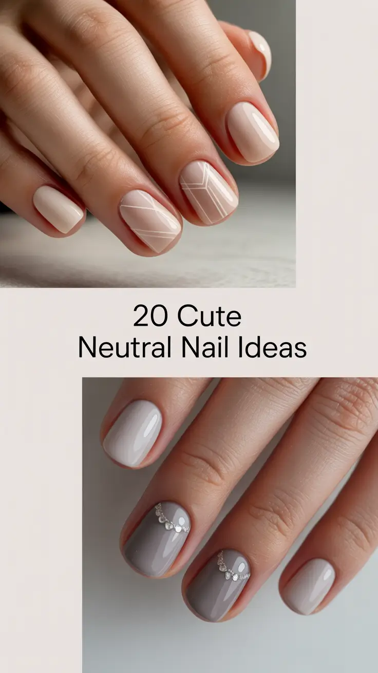 Cute Neutral Nail Ideas 2025–2026: Soft Gel, Dip & Acrylic Designs for a Cozy Winter Glow