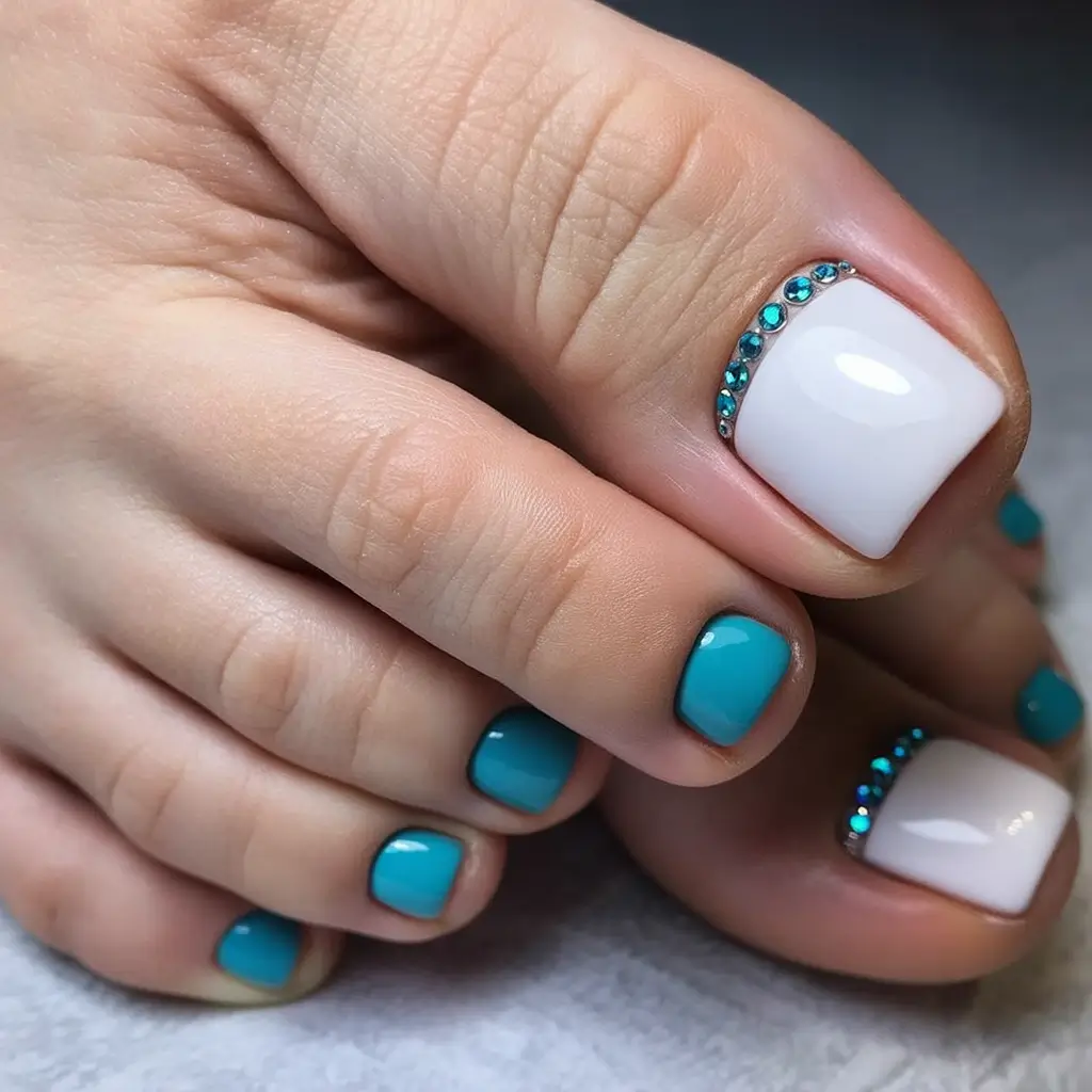 Cute Toe Nails Winter 2025-2026 Snow Queen Chic