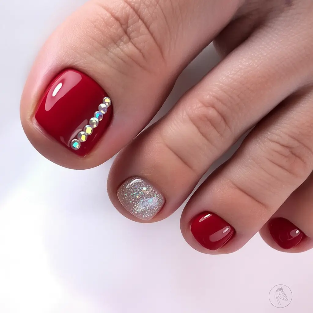 Cute Toe Nails Winter 2025-2026 Ruby Luxe