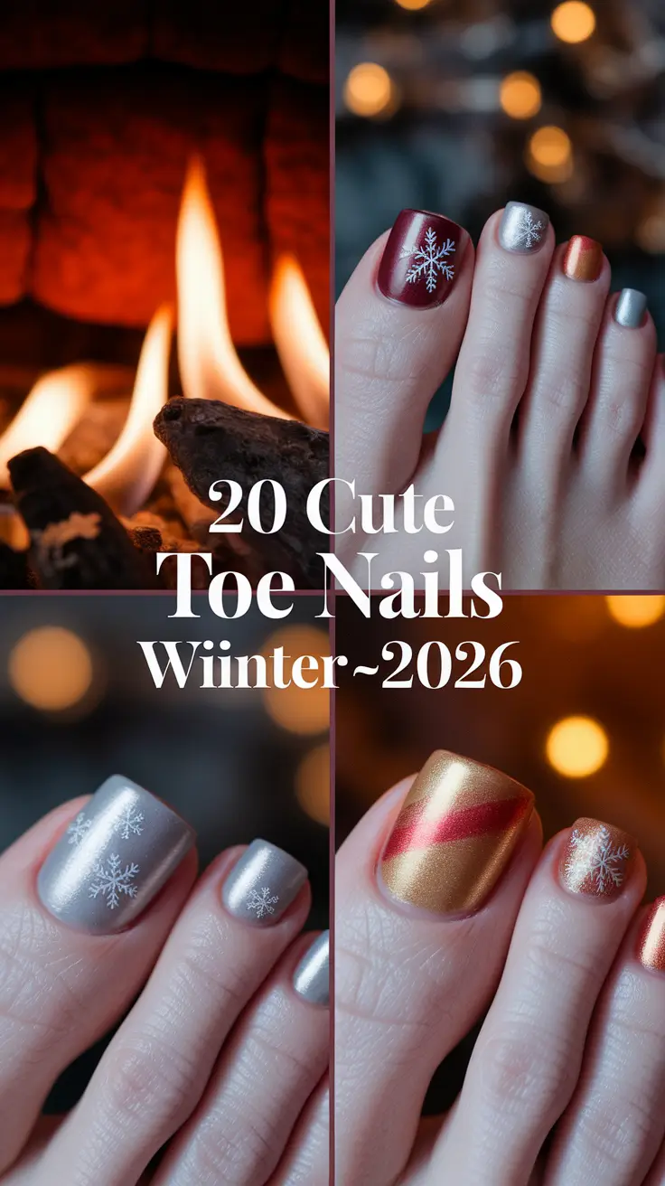 Cute Toe Nails Winter 2025–2026: Cozy & Chic Pedicure Ideas for the Cold Season