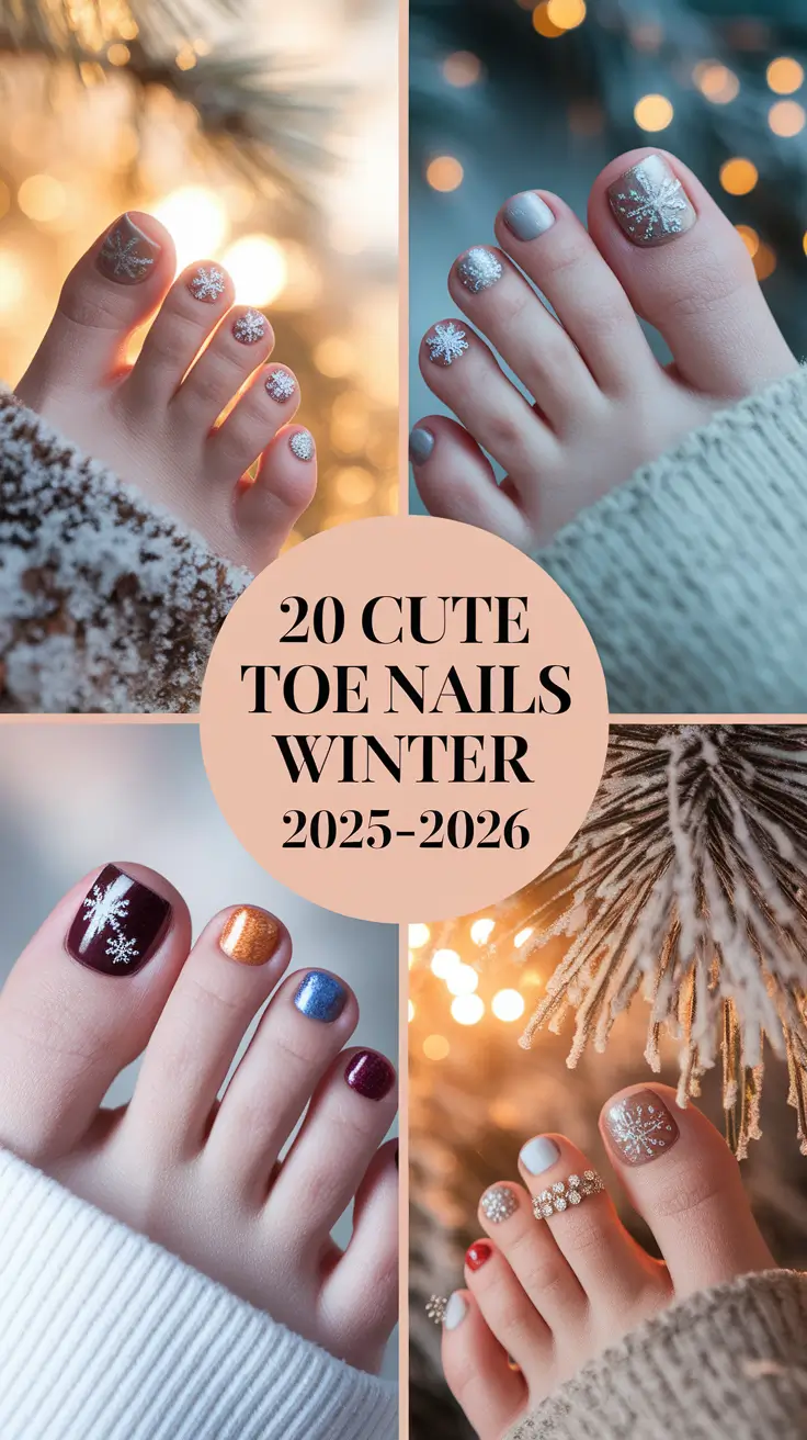 Cute Toe Nails Winter 2025–2026: Cozy & Chic Pedicure Ideas for the Cold Season