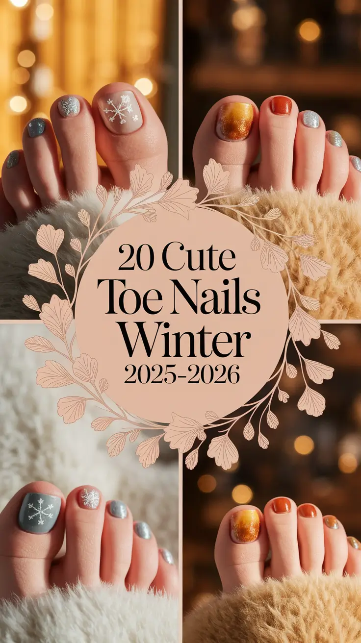 Cute Toe Nails Winter 2025–2026: Cozy & Chic Pedicure Ideas for the Cold Season