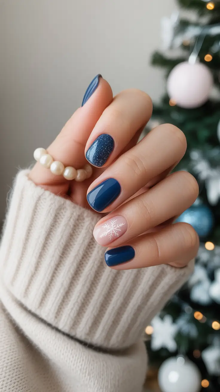 cute winter nails ideas 2025-2026 Midnight Glow