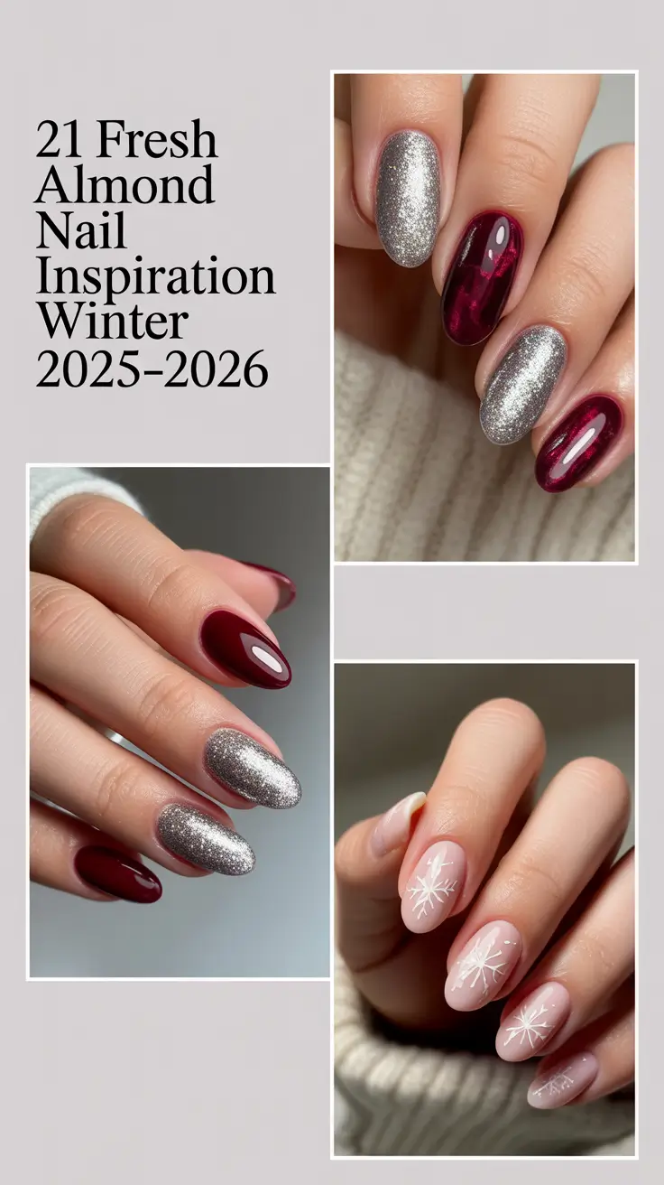 Fresh Almond Nail Inspiration Winter 2025–2026: Classy, Cute & Simple Designs You’ll Love