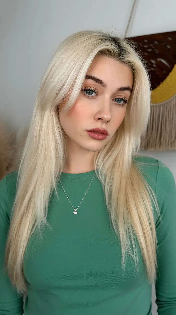 Hair Color Highlights Winter 2025-2026 Platinum Sleek Layers