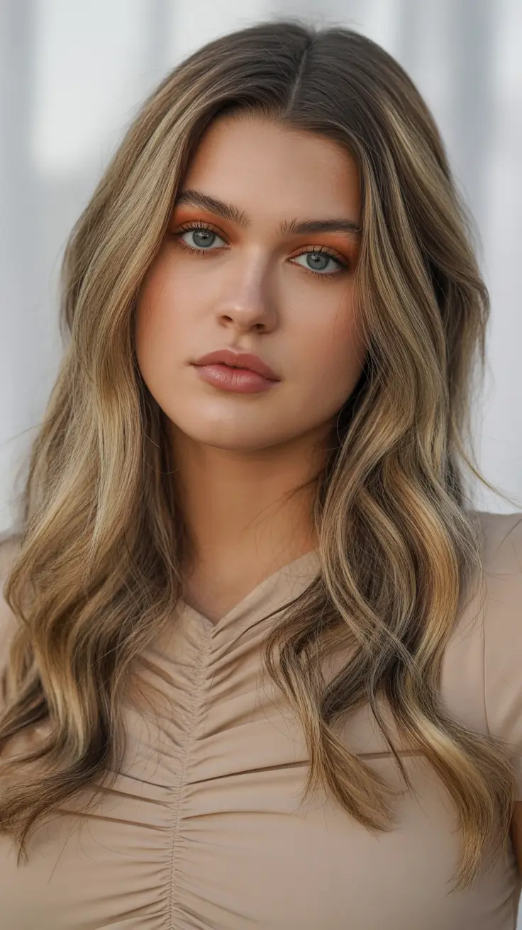 Hair Color Highlights Winter 2025-2026 Smoky Caramel Waves