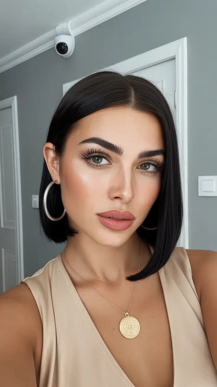 Hair Color Highlights Winter 2025-2026 Chic Espresso Bob