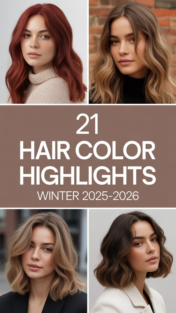 Hair Color Highlights Winter 2025–2026: Trendy Ideas for Brunettes and Blondes