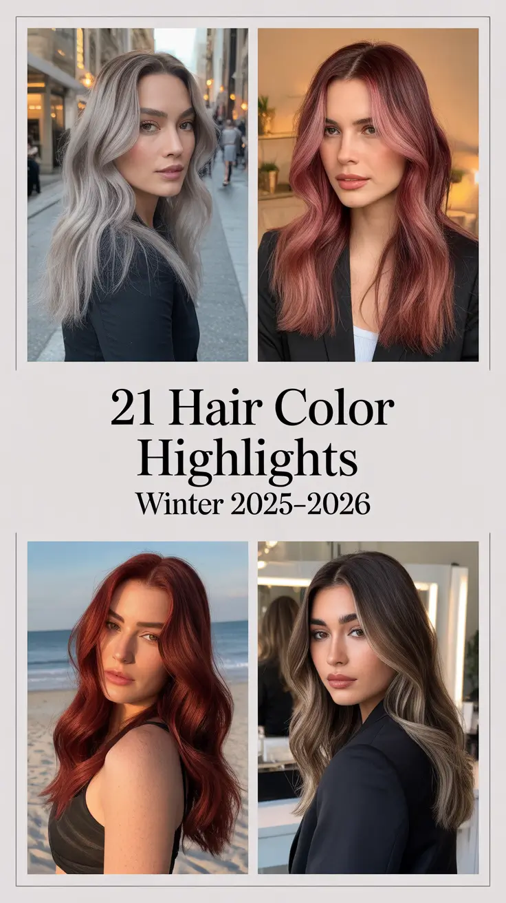 Hair Color Highlights Winter 2025–2026: Trendy Ideas for Brunettes and Blondes