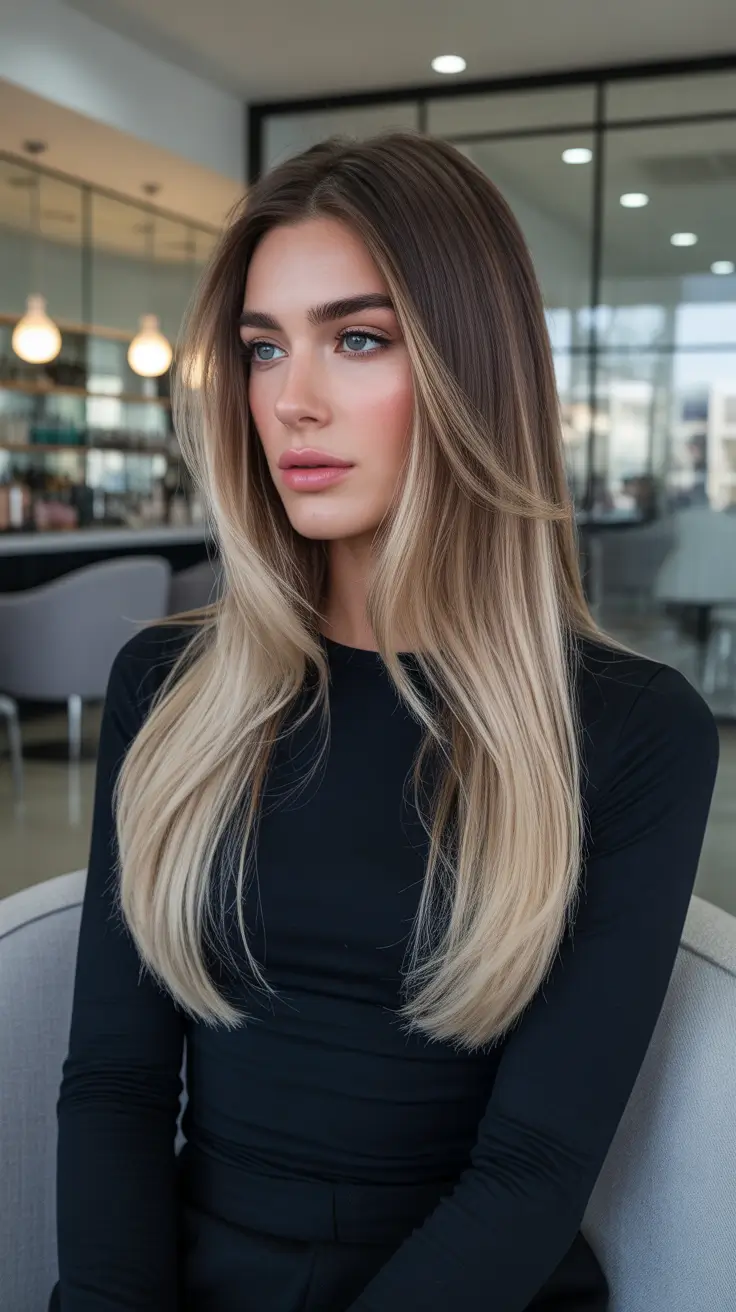 Hair Color Trends Winter 2025-2026 Champagne Blonde Balayage