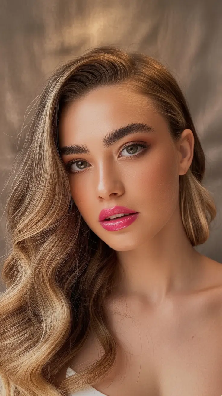 Hair Color Trends Winter 2025-2026 Golden Bronde Glamour Waves