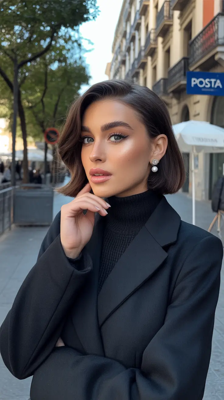 Hair Color Trends Winter 2025-2026 Polished Espresso Bob