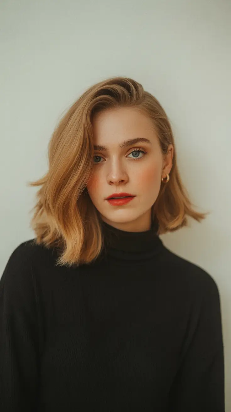 soft deep winter hair color Warm Soft Copper Bob