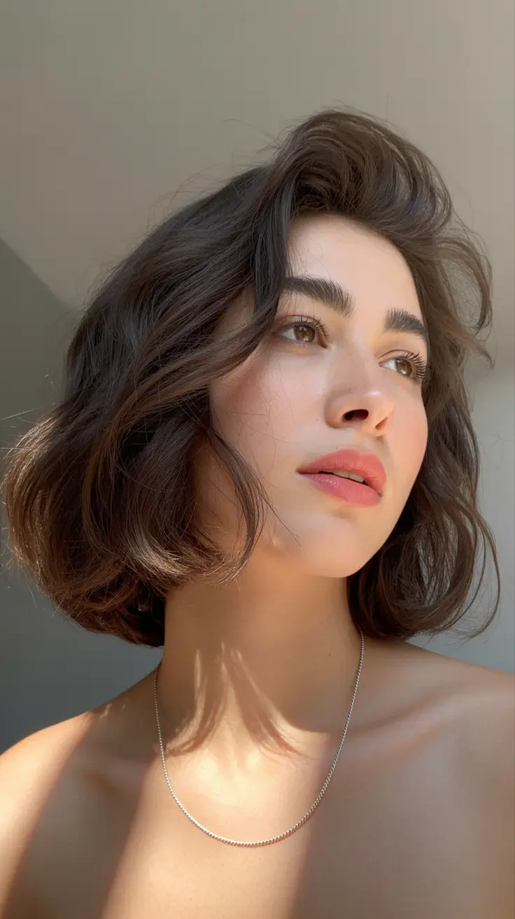 winter soft hair color Romantic Dark Chocolate Bob