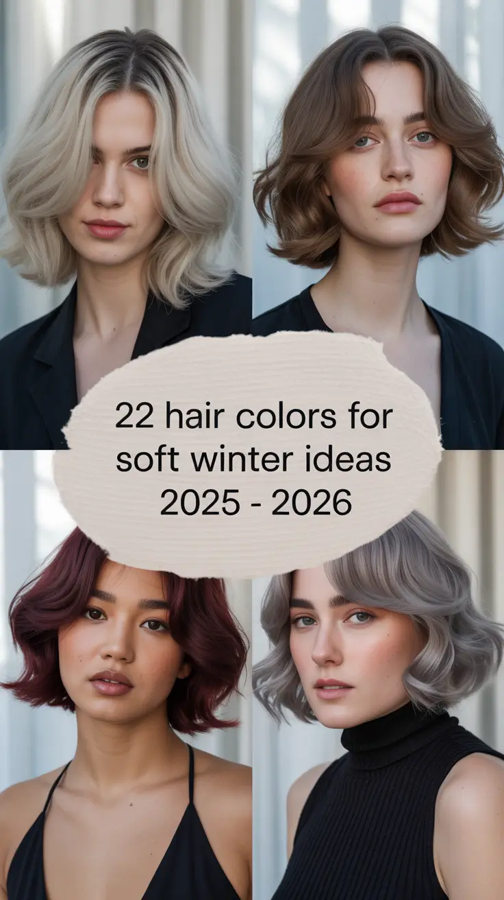 Hair Colors for Soft Winter Ideas 2025 – 2026: Chic Shades That Flatter Every Skin Tone