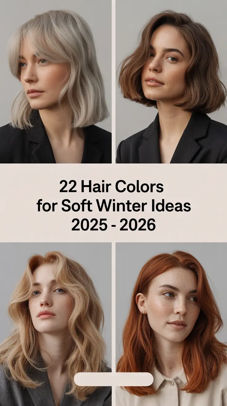 Hair Colors for Soft Winter Ideas 2025 – 2026: Chic Shades That Flatter Every Skin Tone