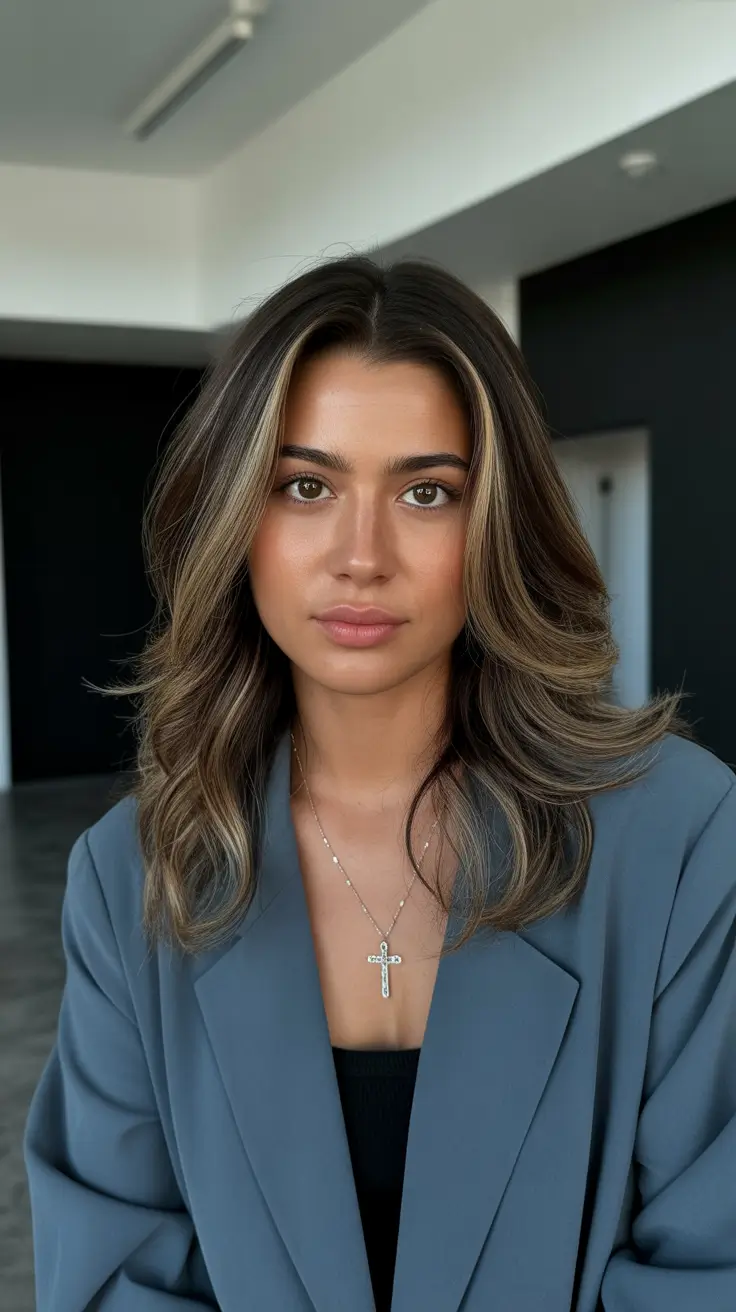 Medium Winter Haircuts 2025-2026 Modern Layered Brunette
