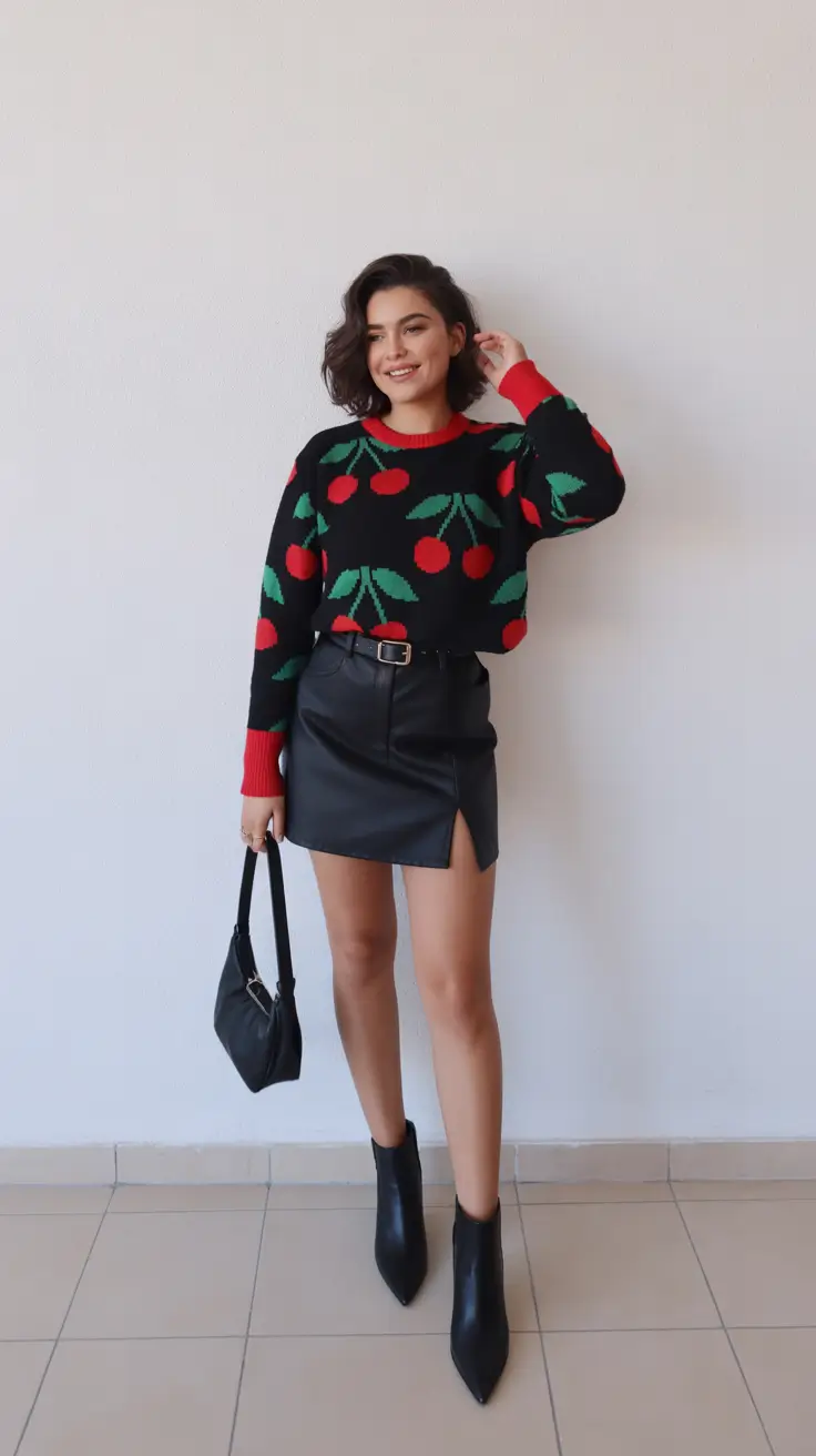 Modern Christmas Outfits 2025 Cherry Pop Cool