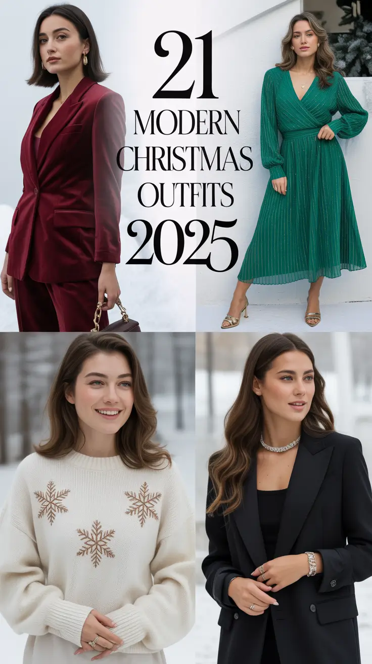 Modern Christmas Outfits 2025: Classy & Cozy Holiday Style Ideas for Women