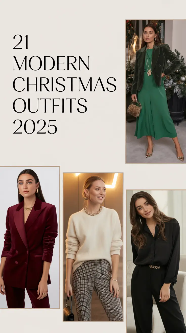 Modern Christmas Outfits 2025: Classy & Cozy Holiday Style Ideas for Women