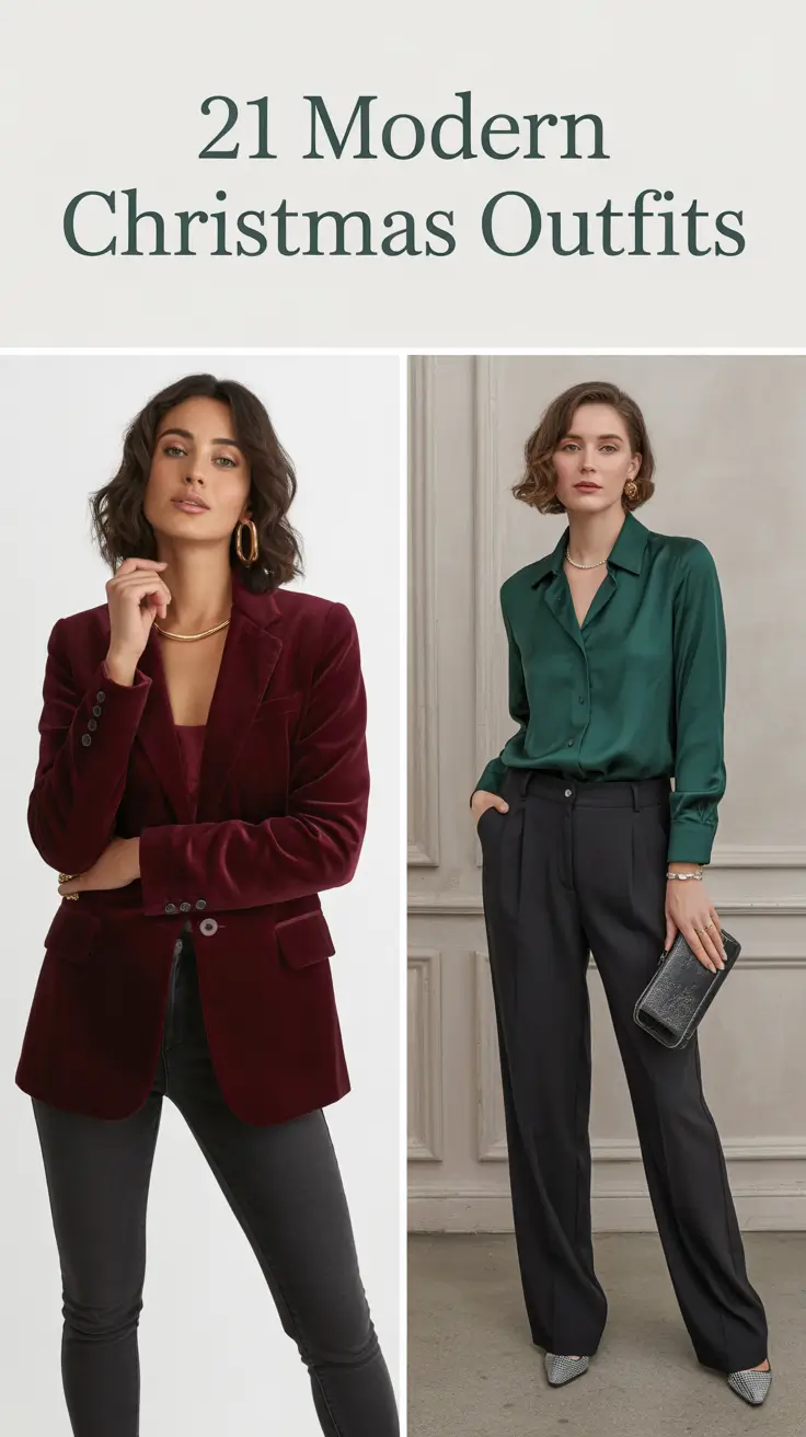 Modern Christmas Outfits 2025: Classy & Cozy Holiday Style Ideas for Women