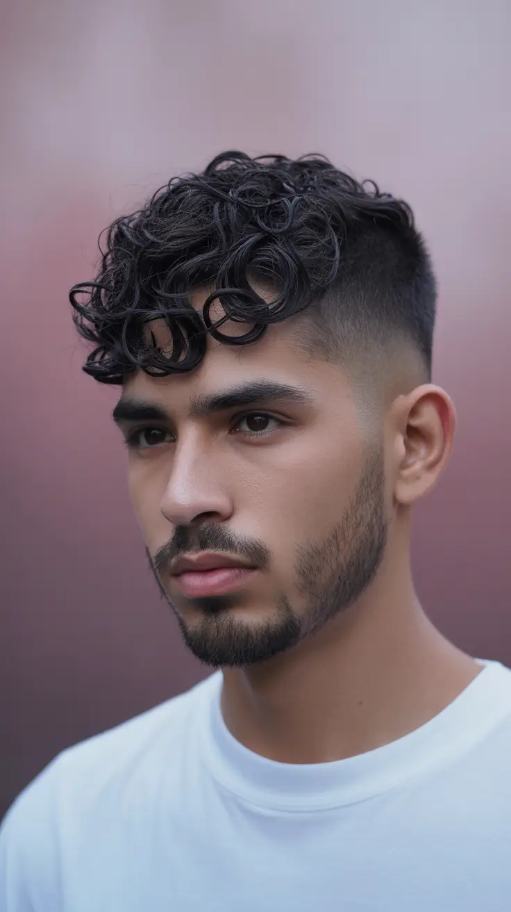 winter men's haircuts Curly Fade Confidence