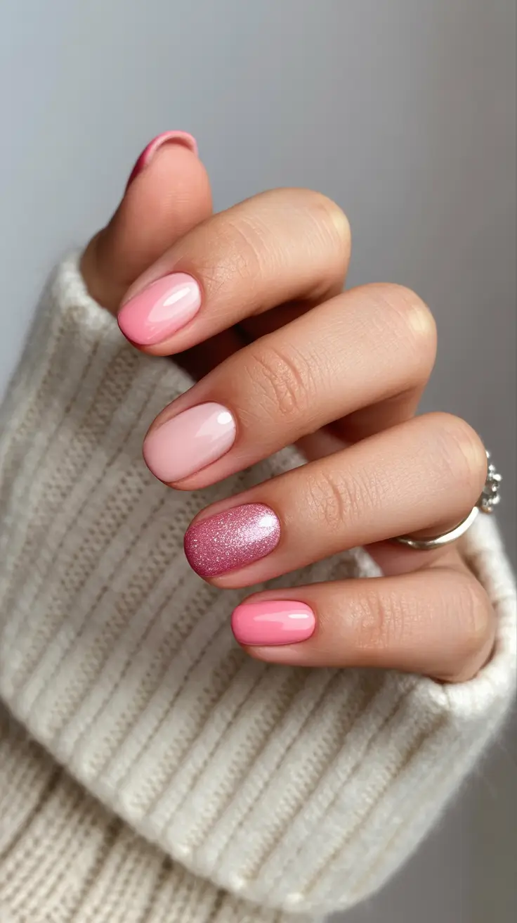 pink-winter-nails-short