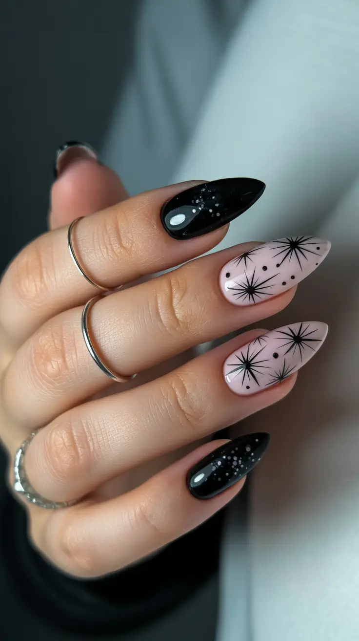 pink-winter-nails-almond-shape