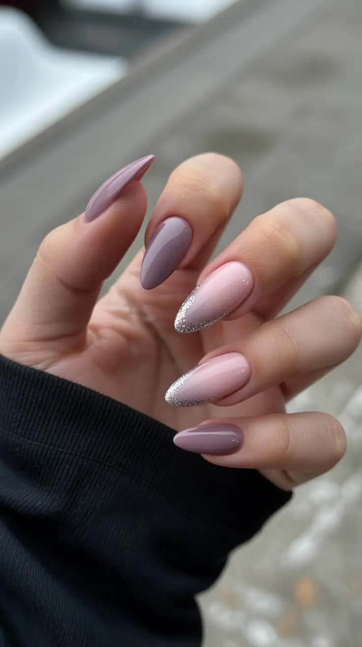 pink-winter-nails-glitter