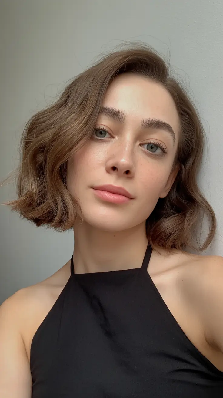 Modern Winter Bob Haircuts 2025-2026 Loose Wavy Brown Bob