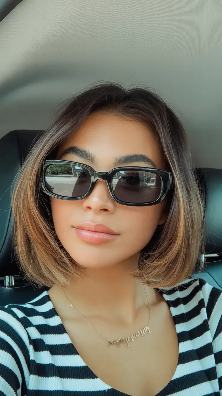 Modern Winter Bob Haircuts 2025-2026 Soft Ombre Caramel Bob
