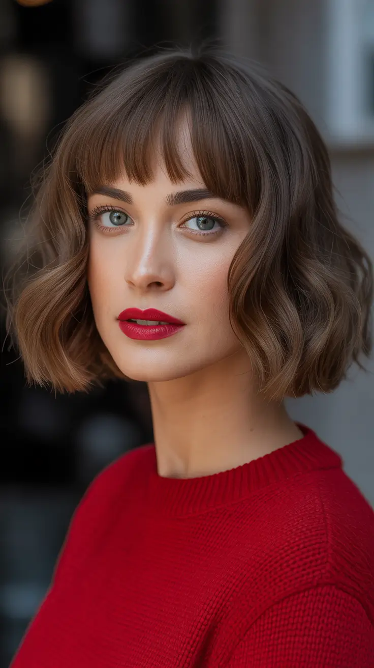 Modern Winter Bob Haircuts 2025-2026 Classic Parisian Bob with Bangs
