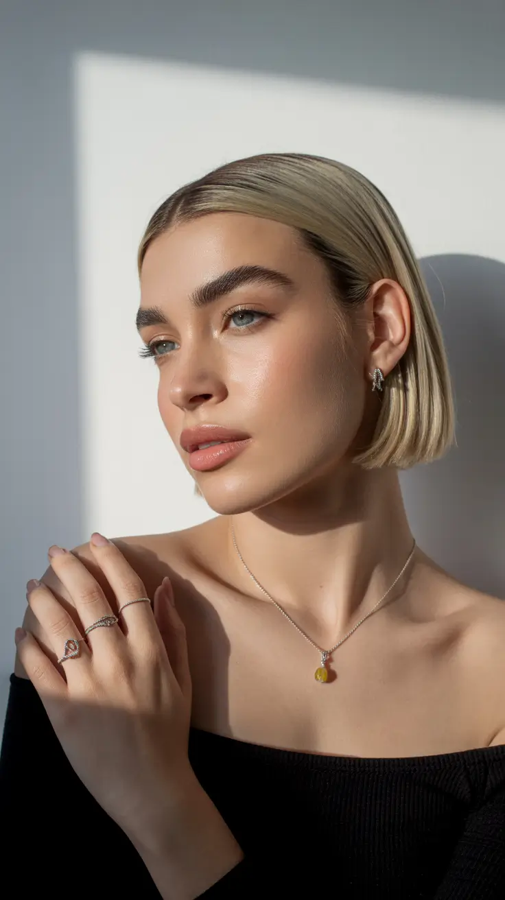 Modern Winter Bob Haircuts 2025-2026 Icy Blonde Winter Bob