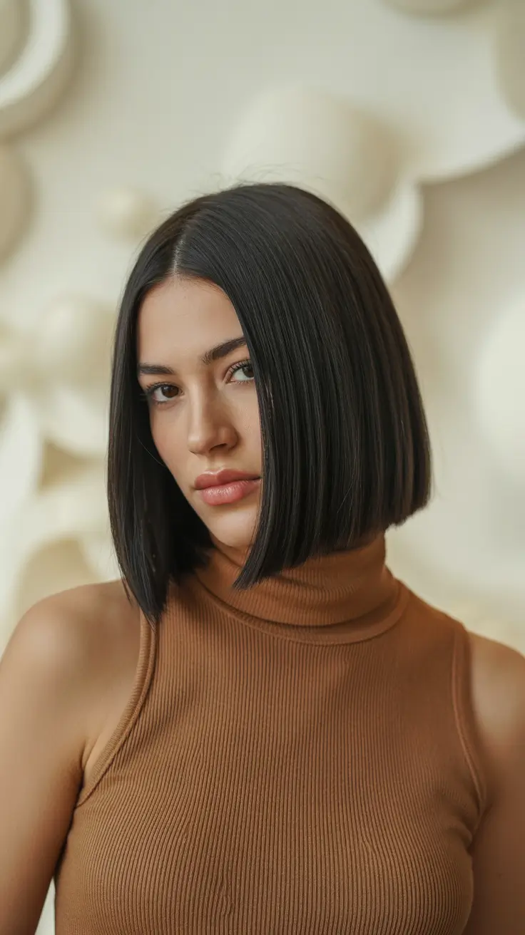 Modern Winter Bob Haircuts 2025-2026 Silky Espresso Bob