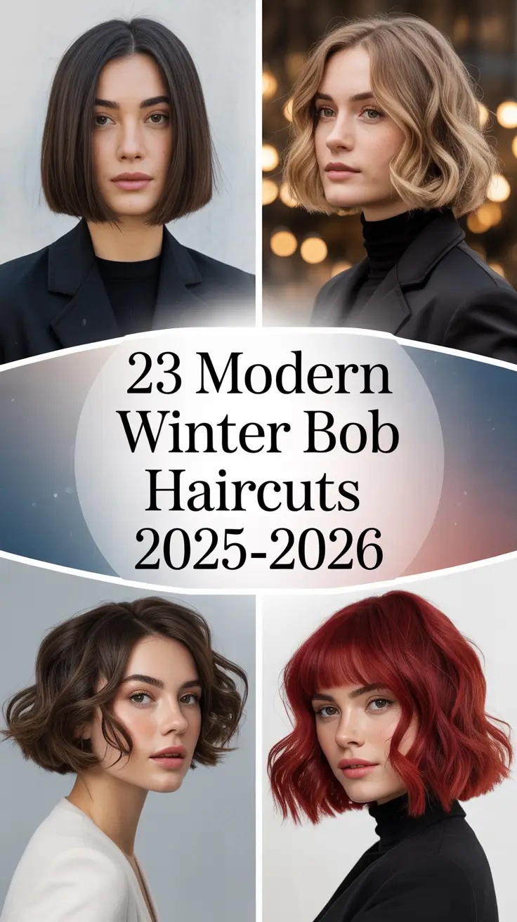 Modern Winter Bob Haircuts 2025–2026: Chic Short Styles and Cozy Color Ideas for the Season