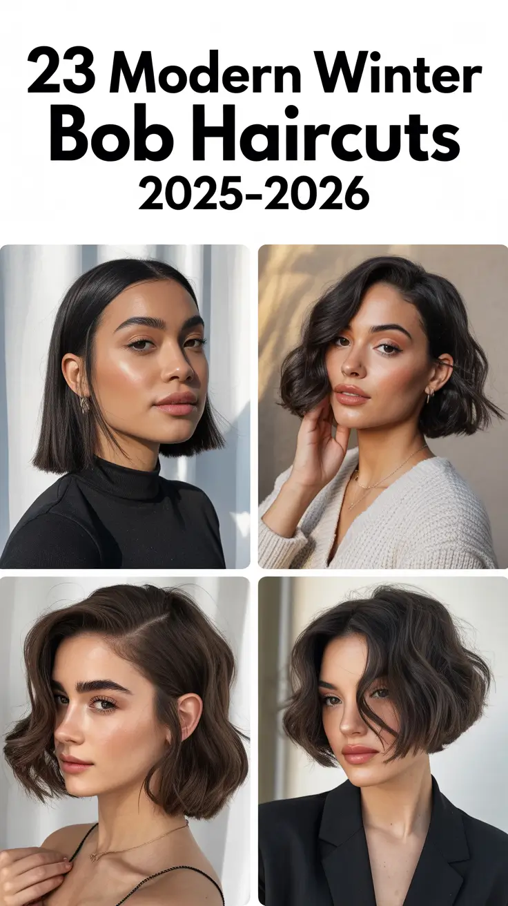 Modern Winter Bob Haircuts 2025–2026: Chic Short Styles and Cozy Color Ideas for the Season